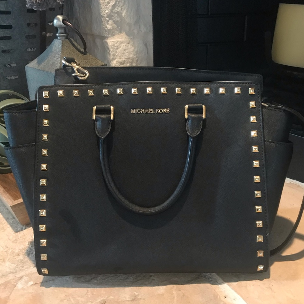 Michael Kors Gold Studded Purse